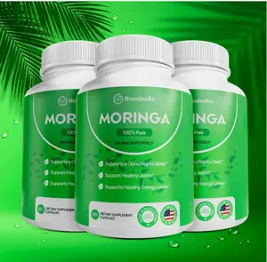 4 Pack of Rosabella Moringa Capsules (800mg) for Immune Support, Gut Health & Vitamins