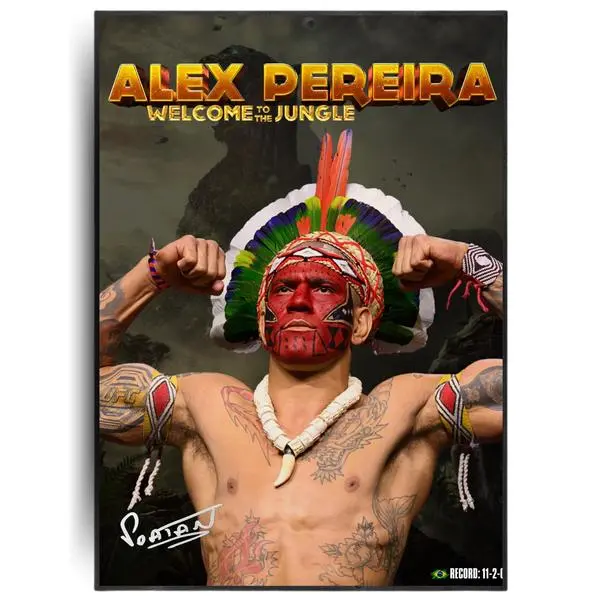 Alex Poatan Pereira Fighter Poster - Elite Mma Wall Art For Boyfriend - Jumanji Movie Inspired Decor