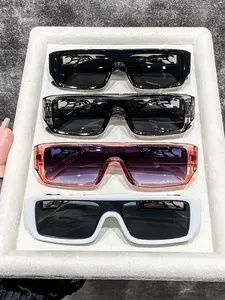 Women's Plastic Flat Top Sunglasses, Leopard Hollow Out Legs, Street Punk Style, Casual Versatile Decoration Glasses, Fashion Eyewear