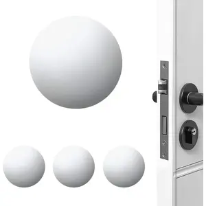 Door Stoppers Wall Protector Buffer Guard Doorknob Door Handle Bumper Self Adhesive Silencer Soft Rubber Crash Pad for  Office