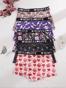 Women's Mid-Waist Underwear Set, Comfortable Medium Elasticity, Soft Breathable Fabric, Fitted Style, All Seasons Wear, Casual Soft Panties