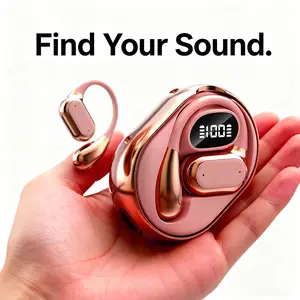 True Wireless clip-on sleep mini headset smart comfortable Earbuds video TWS HIFI bass ACC Stereo HD calling Open Ear Earphones for Android & iPhone Cellphone sports Earpieces music headphones