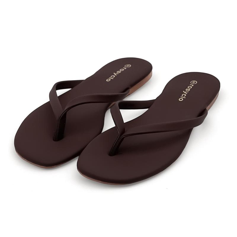 Lumubby Classic Women's PU Flat Flip-Flops Durable Slip-Resistant Slippers for Indoor Outdoor Beach Pool Use Square-Toe Design Mirror-Surface Finish Unisex Stylish Lightweight