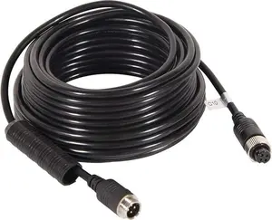 DALLUX Backup Camera Cable 4PIN Video Power Aviation Extension Wire for Vehicle Car Camper Bus Van Truck Motorhome Trailer RV Reverse Rearview Monitor CCTV System Waterproof Shock Proof 10m 32.8ft