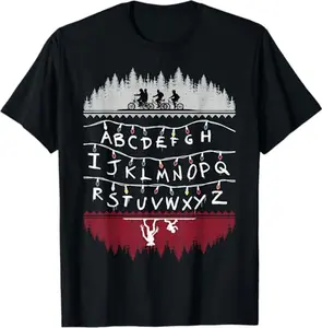 Women's Plus size STRANGER THINGS Alphabet Lights T-Shirt, Gift for TV Series fans, Big Women Size L-3XL 4XL 5XL