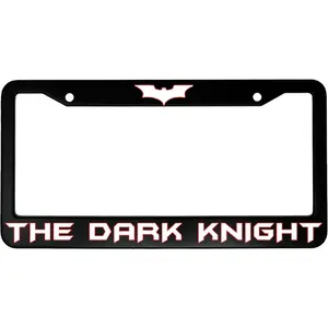 The Dark Knight (w/ Bat Symbol) Aluminum Car License Plate Frame, Car Accessories