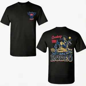 Cowboy Rodeo Vintage Graphic 2 Sided T-Shirt, Retro Cowboy Shirt, Vintage Washed T-Shirt,Vintage Graphic T-Shirt,Unisex pure cotton T-shirt
