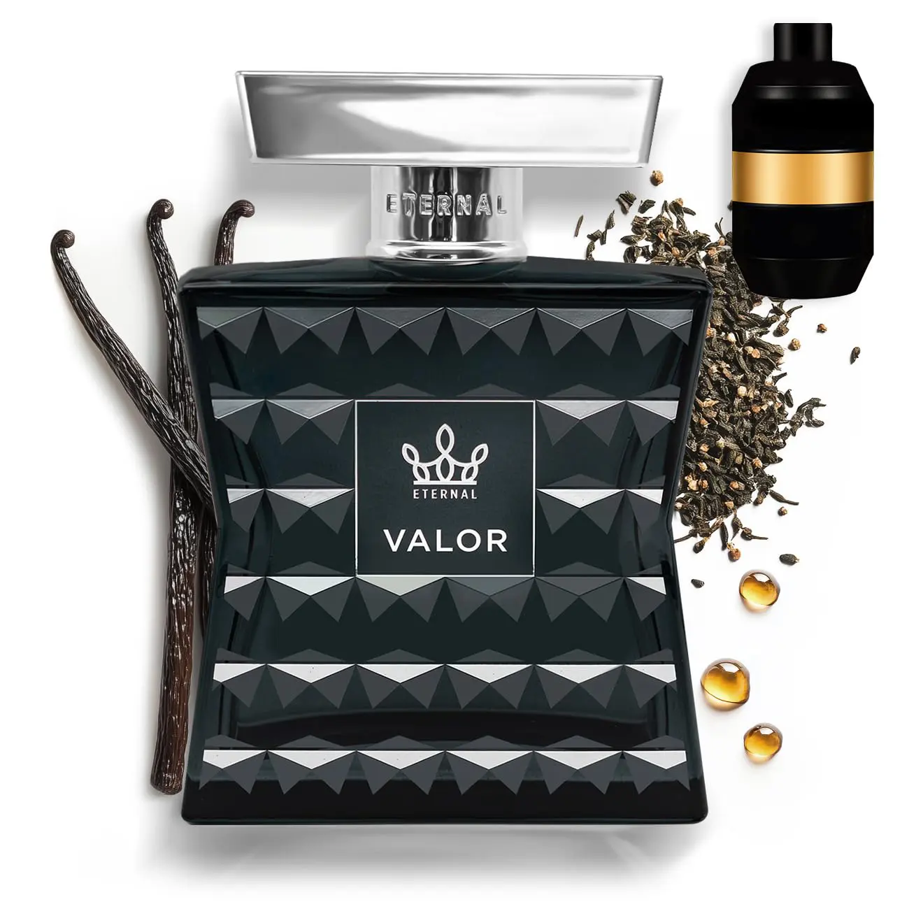 Eternal Valor - Inspired by Designer Sweet Spicy Vanilla Cologne - 3.4 oz (100ml) - EDP - Long-lasting - Vegan - Clean Ingredients - Cologne Spray for Men- 2000 sprays per bottle Woody Amber Scent