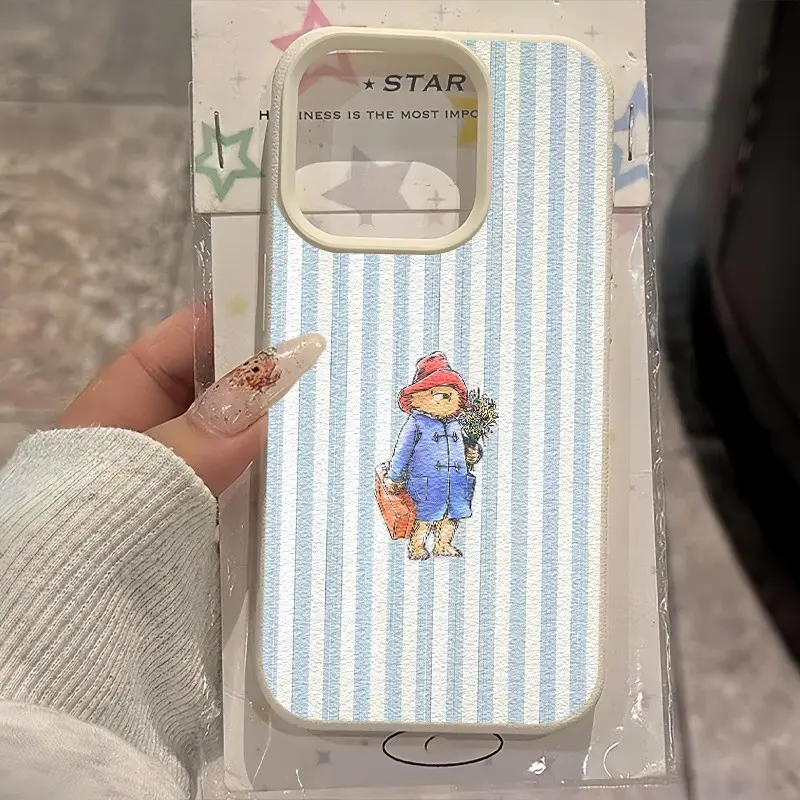 Paddington Bear Pattern Phone Case, Full Protection Protective Shockproof Tpu Cover, Compatible with iPhone 11-17 Pro Max, Anti-Slip Lightweight Soft Shell, Smartphone Shell, Accessories, Durable
