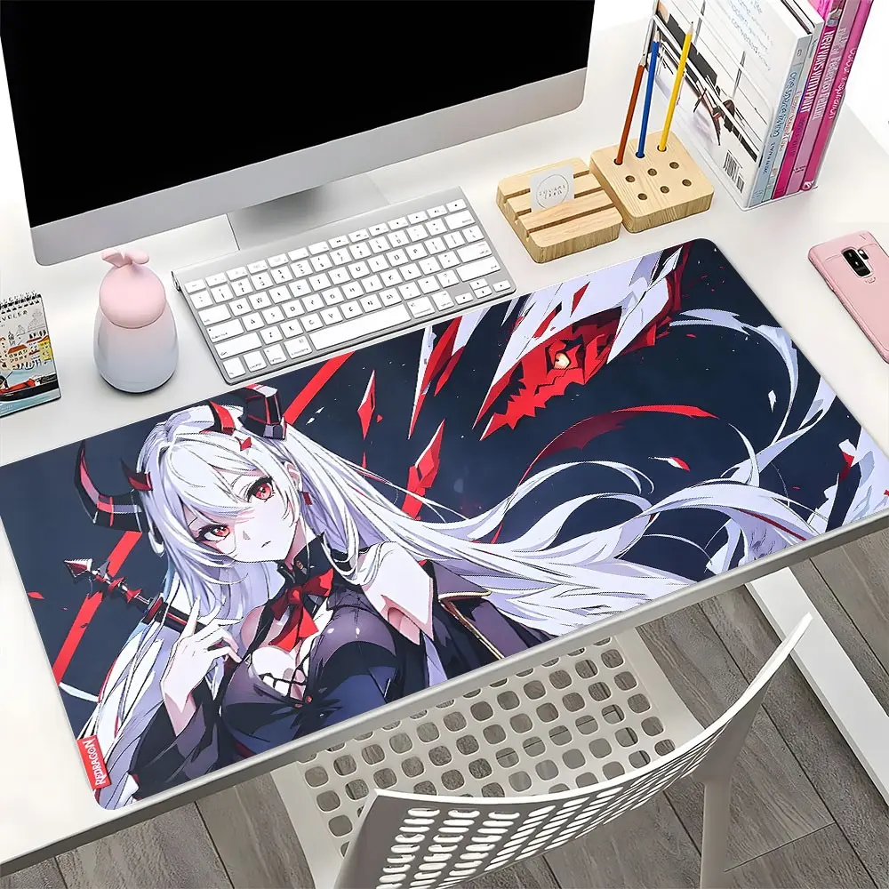 Cool Anime Demon Girl XXL Mouse Pad, Dark Fantasy Extended Desk Mat with Non-Slip Base, Large Keyboard Pad for Gamers Workers, Edgy Desk Decor, Gaming Desk Accessory, Computer Desk Accessories, Ideal Gift