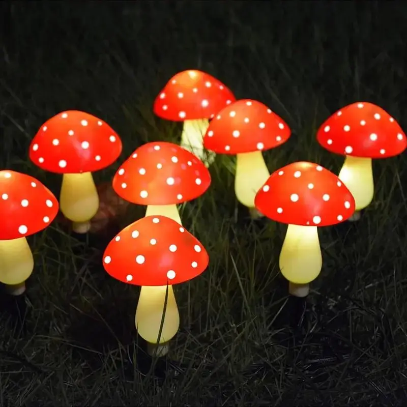 Solar-Powered Mushroom Garden Light, Solar Garden Lamps, 1 Set Outdoor LED Decorative Lamp, LED Courtyard Light for Yard, Patio, and Pathway Lighting, Solar Outside Lights, Outdoor Lights#GLOBAL PICKS
