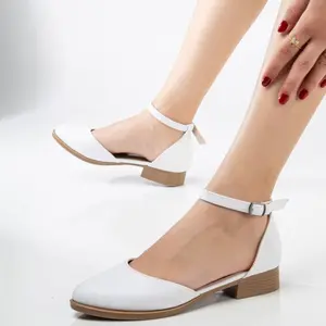 Handmade Ankle Strap Wedding Sandals for Bridesmaids - Vegan Leather Low Block Heels, Summer Shoes & Patent Bridal Sandals