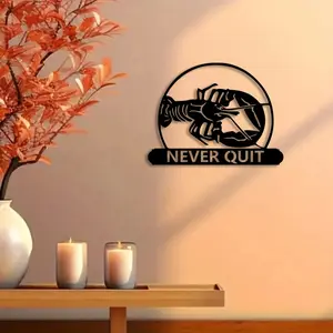 1pc Coastal Lobster Metal Wall Art, Coastal Lobster Statue Mural, Perfect for Living Room, Garden, Zoo Corner Decor, Christmas Decor, Ideal Gift for Seafood Lovers