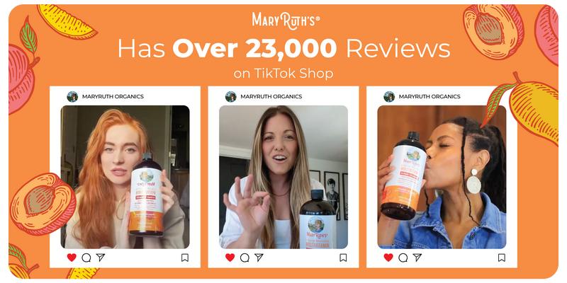 MaryRuth's Liquid Multivitamin + Hair Growth - Clinically Tested Lustriva for Thicker Hair in Women - Improve Facial Wrinkles - Vegan - 30 Fl Oz