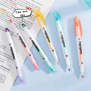 Highlighter Marker Pen, 6 Counts Clear View Tip Highlighter Marker Pen, Colorful Pen for Students Bible Study School Office