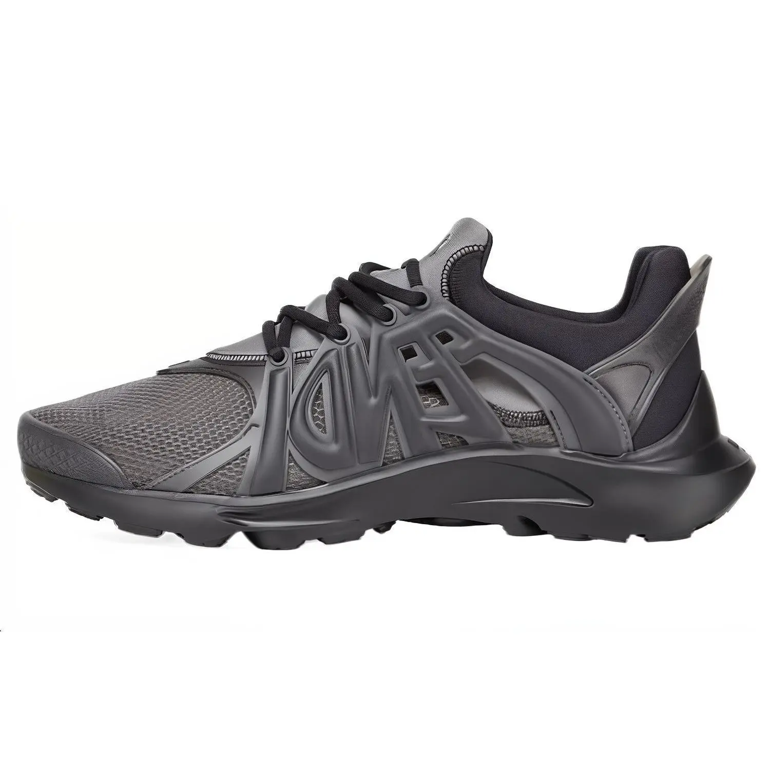 FENDI Tag Round-Toe Lace-Up Low-Top Casual Shoes for Men in Gray Trending Shoes, House White Official Shoes to Get / Maison Mihara Verifiable, with credentials and supporting global authentication Sneaker Athletic