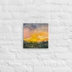Watercolor Sunset Canvas
