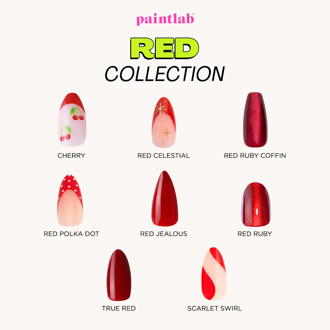 Red Press On Collection