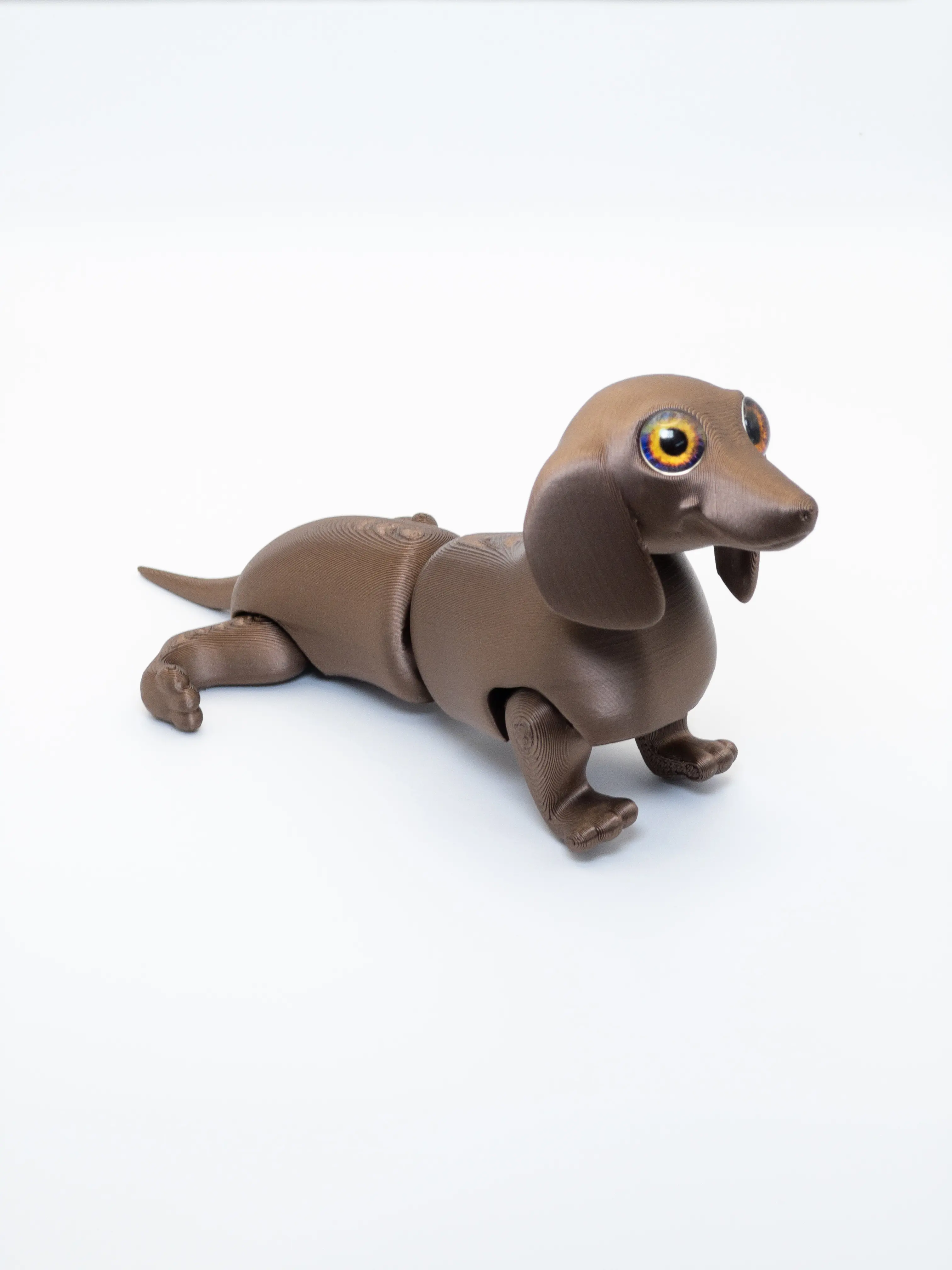 3D Printed Dachshund Gold Eco-Friendly Desk Decoration Biodegradable PLA Material Collectible Figurine for Dog Lovers