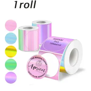 140Pcs 50x50mm Self-Adhesive Thermal Adhesive Sticker Label Roll Compatible with Phomemo M110 M220 M200 E210 P50 DETONG P1 WP952 Self Adhesive Labels