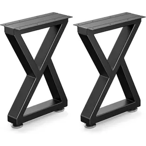 16" Metal Bench, Desk and Coffee Table , Heavy Duty Furniture , Black End Table  (H16 x W11.8, Set of 2)