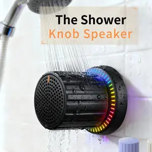 Bathroom, kitchen magnetic speaker,Mini Wireless Speaker with Colorful Breathing Light, Magnetic Suction Knob Bluetooth Speaker, IPX5 Waterproof Portable Audio for Shower, Home, Office, Gift Idea