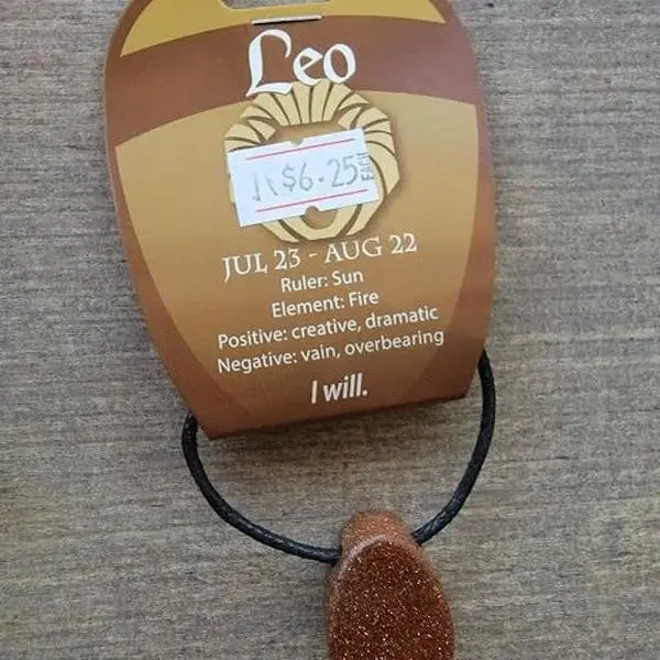 Leo Goldstone Gemstone Necklace
