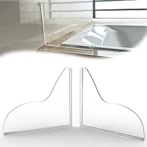 Transparent shower guard, easy to install, suitable for splash-proof design in bathrooms, toilets and bathtubs, Water Splash Guard