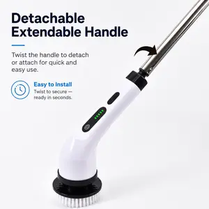 Cordless Electric Spin Scrubber, Rechargeable Power Cleaning Brush Tool for Bathroom Kitchen Tile Tub Floor Home Cleaning