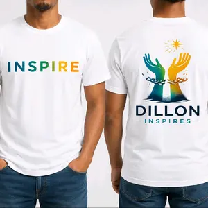 Dillon Inspires Unisex T-Shirt, Front and Back Printed Design