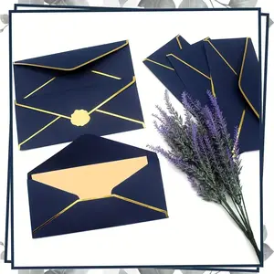 10pcs Decorative Business Envelopes, Self-Sealing Stickers, Elegant Matte Finish, 4 1/8 X 9 1/2 Inches, for Weddings, Valentine's Day, Birthdays