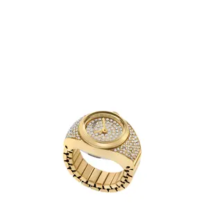 Fossil Women's Watch Ring Two-Hand, Gold-Tone Stainless Steel