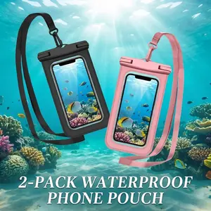 Universal Waterproof Phone Case with Lanyard - Heavy Duty IPX8 Waterproof Phone Bag Pouch for Swimming, Kayaking, Snorkeling, Beach & Sports - Touchscreen Compatible, Dry Bag for iPhone 15 Pro Max/14/13/12/11, Samsung Galaxy S23/S22 & More