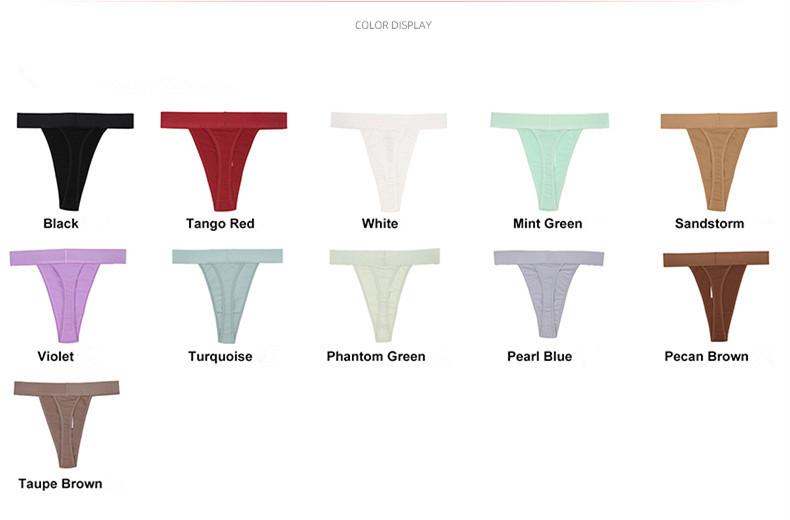 Women's Thong Cotton Panties Soft Stretch Comfort High-Waisted Briefs