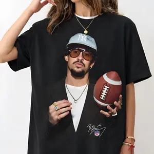 Vintage Bad Bunnie Middle Finger Shirt, Bad Benito Football Shirt, Bowl 2026 Halftime Show Shirt, Kpop Fan Merch, Concert Music Tee, Vintage Gift For Men Woman Casual Wear