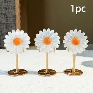 Natural Selenite Sunflower Design Ornament, Creative Desktop Decoration, Home Decor Ideal Gift Choice for Holiday, Fruit, Decorative