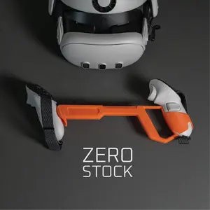 Zero Stock - VR Gunstock. Support Mount Grip. Compatible with Quest 3, 3S Controllers
