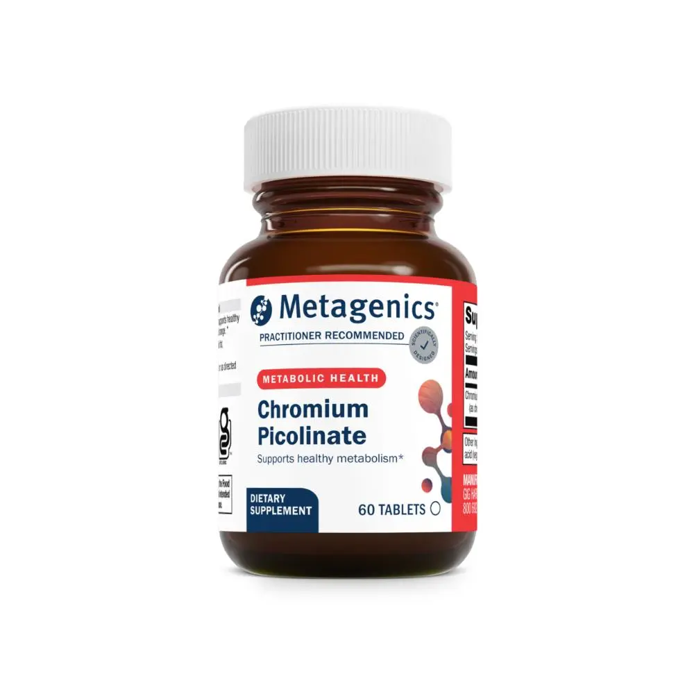 Metagenics Chromium Picolinate - Bioavailable Chromium for Metabolism Support - Essential Trace Mineral - Non-GMO, Vegetarian, Gluten-Free - 200 mcg - 60 Tablets