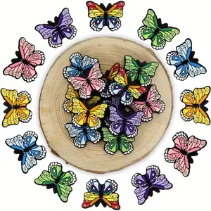 24pcs Silicone Focal Beads for Keychain, Pen, Bracelet and Necklace Making - Butterfly Shaped Crafts