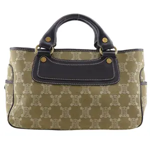 Pre-owned Celine Canvas Shoulder Bags Boogie Bag Handbag Khaki