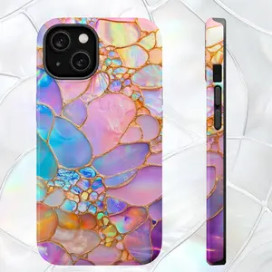 Fairycore iPhone Case  Pink Aura Mermaidcore Cover  Trendy Rainbow Abalone Shell Gift  Aura Aesthetic Feminine Gemstone Phone