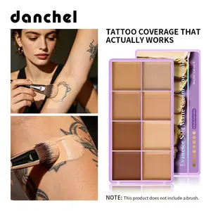 8 Colors Concealer Palette, Waterproof Facial Contouring Makeup Palette, Covers Acne, Dark Circles & Tattoos, Long Lasting Concealer Cream, Makeup Gift