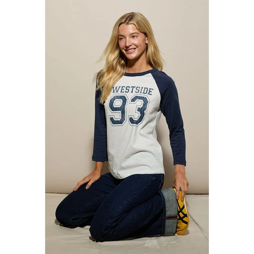 Pacsun Women's Westside 93 Long Sleeve Baseball T-Shirt