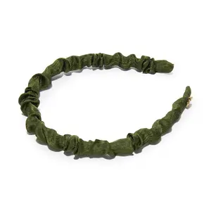 PINE GREEN JESSIE SILK HEADBAND
