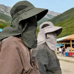 Spring/Summer Fisherman's Hat, Detachable, Outdoor, Fishing, Face Covering, Neck Protection, Sun Hat