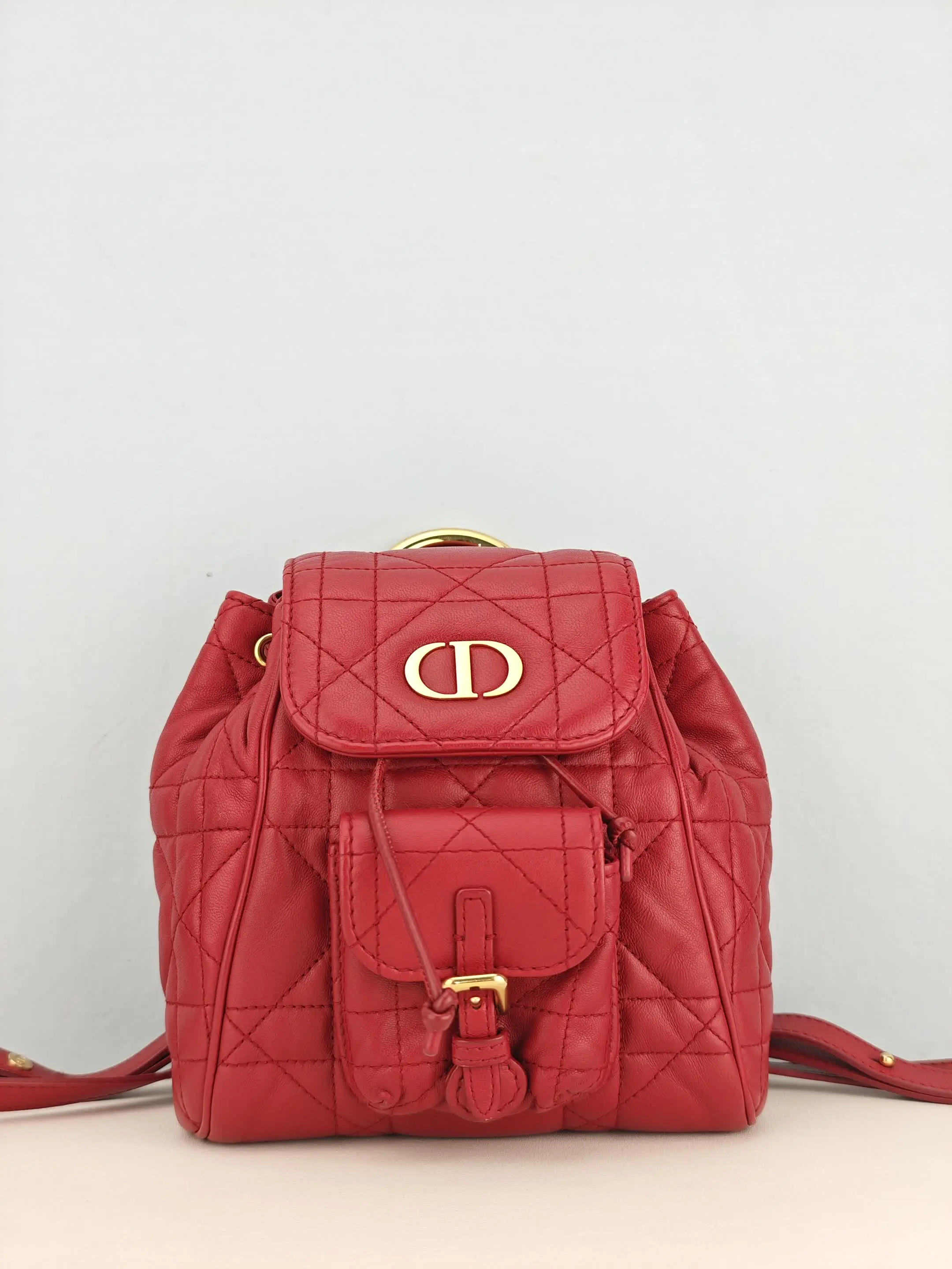 Pre-owned Lambskin Backpacks Dior Small Dior Caro Backpack【15MA0294】