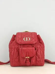Pre-owned Lambskin Backpacks Dior Small Dior Caro Backpack【15MA0294】
