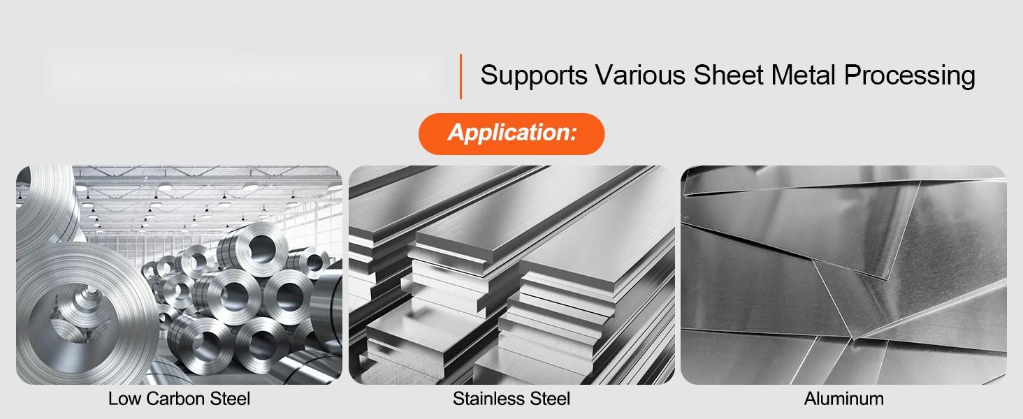 Sheet Metal Brake, 12-Inch, 3-In-1 Combination Shear Brake Roll Machine, 20-Gauge Capacity, 90-Degree Max Bend, Includes Shears And Slip Roll, Press Brake For Sheet Metal Bending, Shearing, Rolling, And Forming