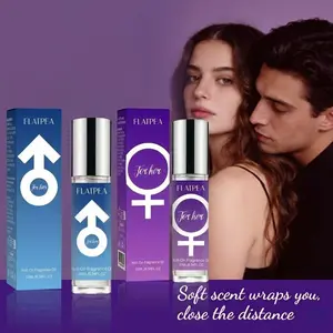 10ML Pheromone Roll-On Perfume, Men's Blue Seduction & Women's Gentle Floral, Long-Lasting Scent, Romantic Couple Fragrance, Floral Scents Perfume, Floral Scented Perfume