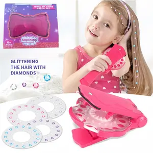 Magic Drill Machine: Girls' Pretend Play Drill, Hair Drill, and Gift Set; Girls' Hair Braiding Tool, Toy Hair Accessories, Makeup, and Rhinestone Drill; Perfect for everyday styling; Can be used on hair, shoes, desks, and notebooks; Ideal for birthdays